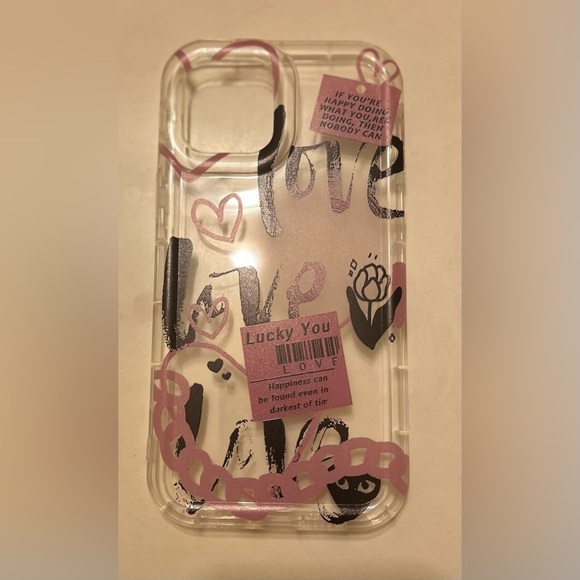IPhone 12 ProMax Clear love Prints Protective Phone Case - Picture 10 of 10